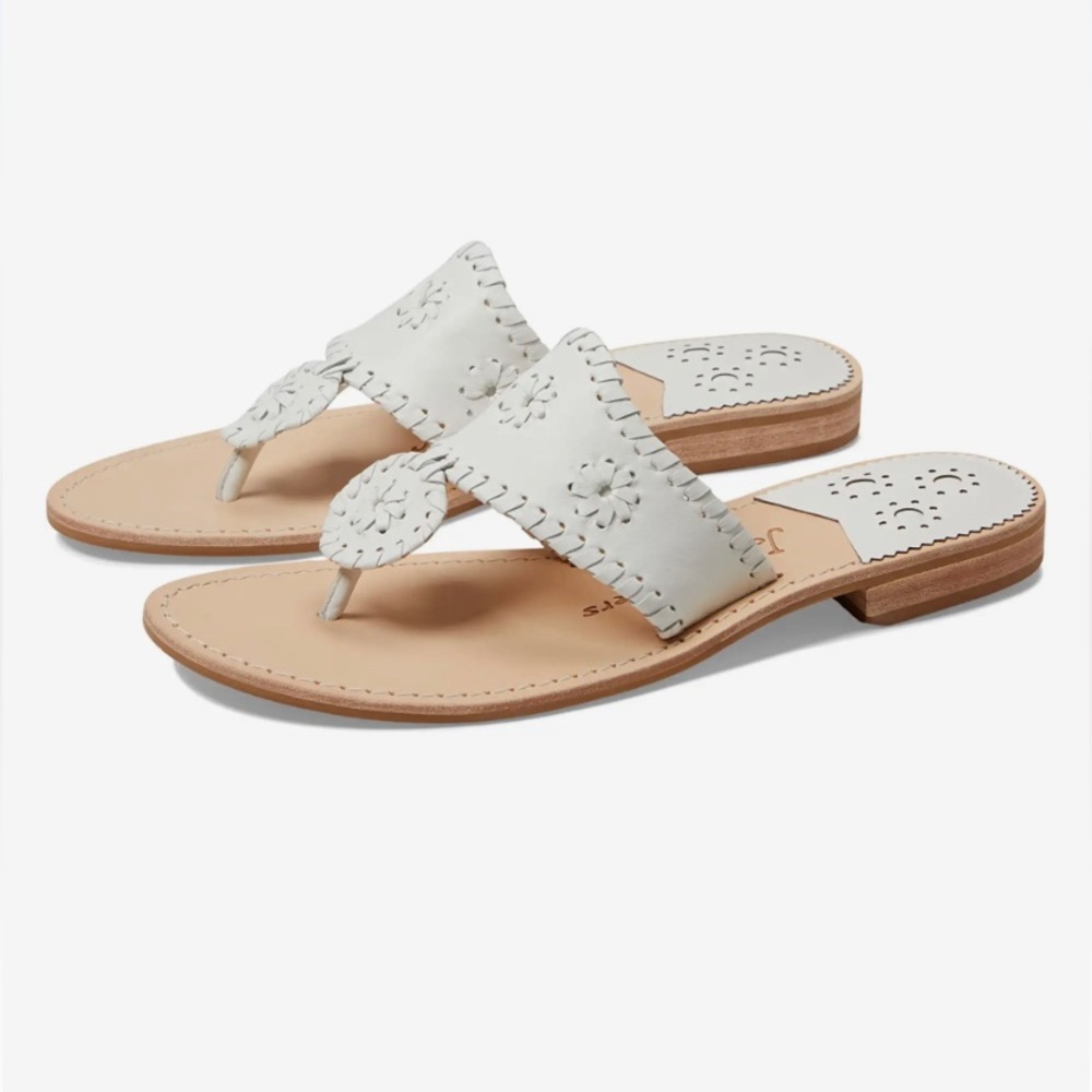 White Jacks Flat Sandal — The Original Jacks Flat Sandal
